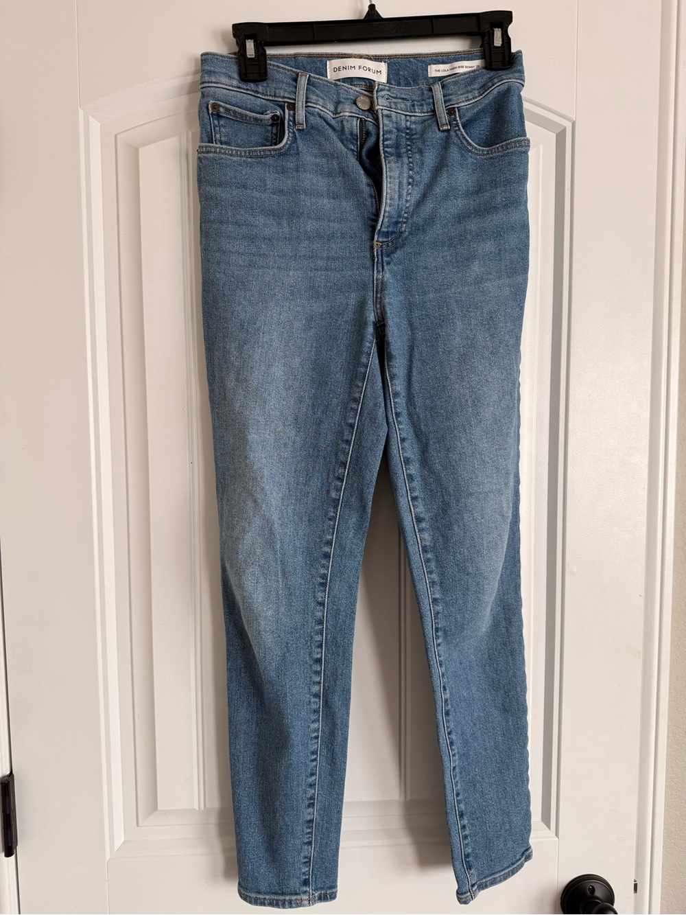 Denim Forum Mid Wash Blue Skinny Jeans